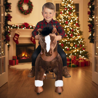 Model Y® Chocolate Brown Horse Rideable Toy for Age 4-7