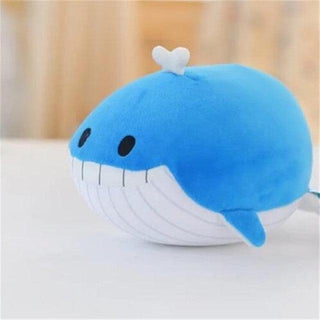 Cute Round Chubby Marine Wildlife Plushies 8" blue whale Stuffed Toys - Plushie Depot