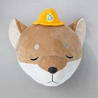 Creative Stuffed Animal Nursery Plush Wall Decor Yellow dog with hat Wall Decor - Plushie Depot