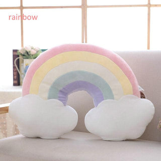 Soft Quality Throw Pillows 19"X14 rainbow 2 Pillows - Plushie Depot