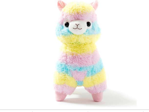 Cute and Colorful Rainbow Alpaca Plush Toy Dolls, Cute Stuffed Animals Plushie Depot