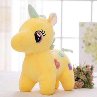 Cute Unicorn Doll Plush Toy Yellow - Plushie Depot