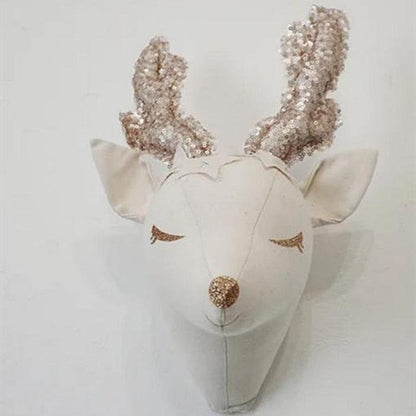 Nordic Plush Head 3D Stuffed Animal Heads Wall Decor - Plushie Depot