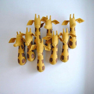 Plush Animal Trophy Head Wall Decor Stuffed Animals Giraffe(1pc) Plushie Depot