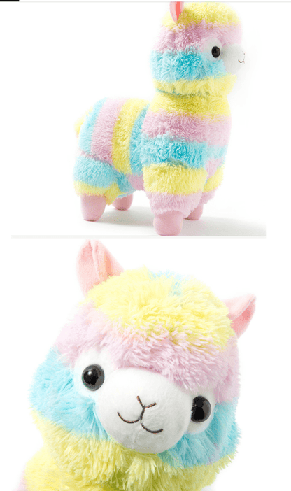 Cute and Colorful Rainbow Alpaca Plush Toy Dolls, Cute Stuffed Animals - Plushie Depot