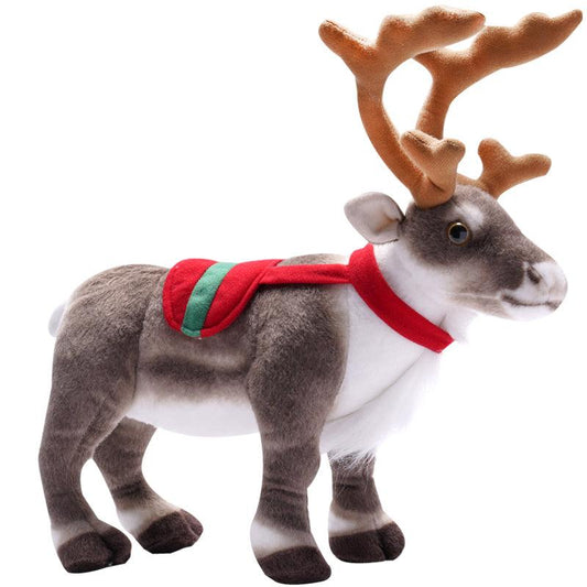 Realistic Christmas Reindeer Plush Toy Stuffed Animals Plushie Depot