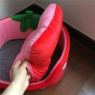 Strawberry Shaped Small Dog and Cat Pet Bed - Plushie Depot