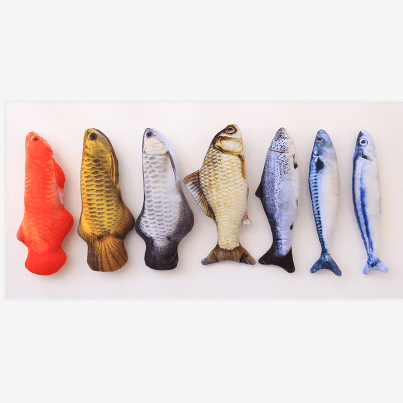 Pet Soft Plush 3D Fish Shape Cat Toy Interactive Gifts Pet Toys Plushie Depot