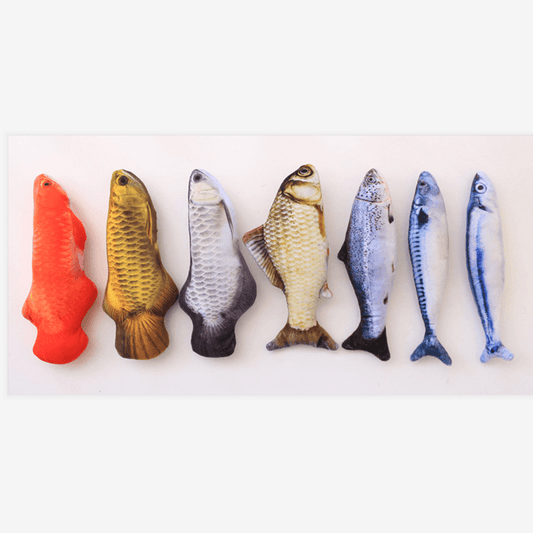 Pet Soft Plush 3D Fish Shape Cat Toy Interactive Gifts Pet Toys - Plushie Depot