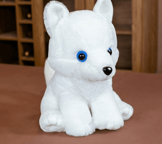 Kawaii White Wolf And Fox 16” white Plushie Depot