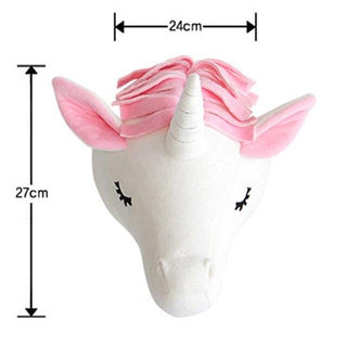 Nordic Stuffed Animal Head Wall Decoration unicorn Plushie Depot