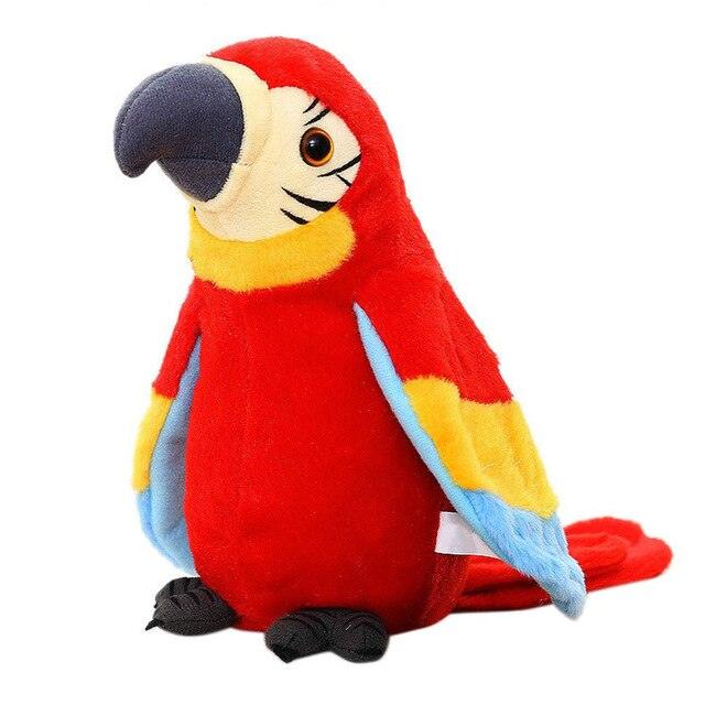 Electric Talking Parrot Plush Toy Red Plushie Depot