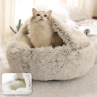 Adorable, Cozy Cave-like Cat Pet Bed Coffee Pet Beds - Plushie Depot