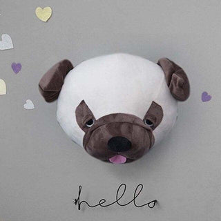 Creative Stuffed Animal Nursery Plush Wall Decor Brown dog Plushie Depot