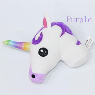 Rainbow Unicorn Cute Plushy Keychain Purple Plushie Depot