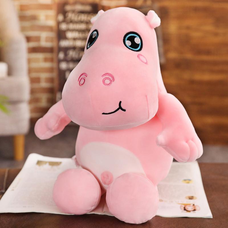 Hippo plush pillow Pink Stuffed Animals - Plushie Depot