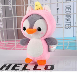 Cosplay Penguin Plush Animal Keychain Pink 4" Plushie Depot