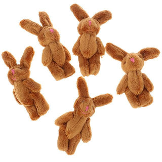 Soft Mini Joint Rabbit Plush Toys Brown Plushie Depot