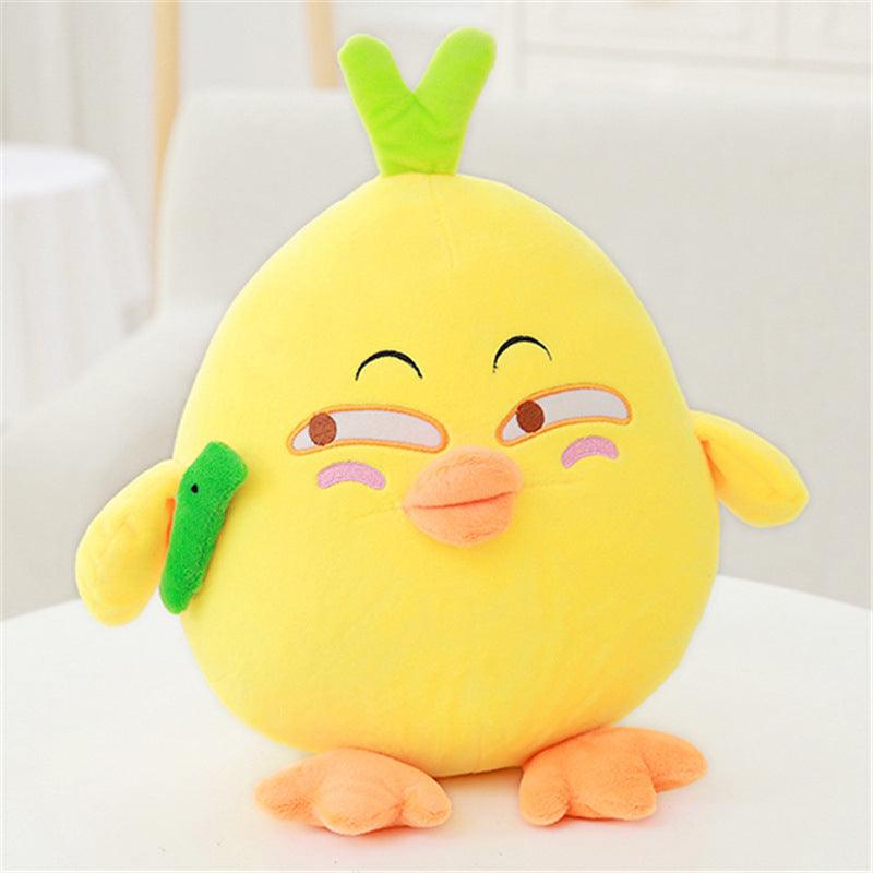 Small grass chicken plush toy Yellow Funny Plushie Depot