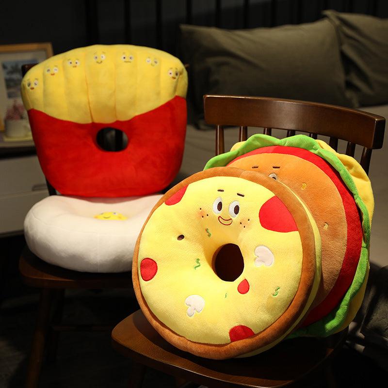 Burger, Fries, Egg and pizza cushion plush toys Plushie Depot