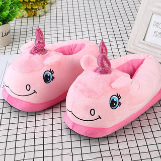 Cute Unicorn Slippers Pink Slippers - Plushie Depot