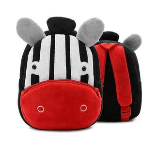 Cute Animal Plush Backpacks, Cartoon Book Bags for Children Zebra Plushie Depot