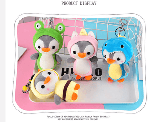 Cosplay Penguin Plush Animal Keychain Plushie Depot