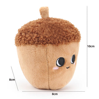 Brown Hazelnut Nut Plush Toy 4" Brown Stuffed Animals - Plushie Depot