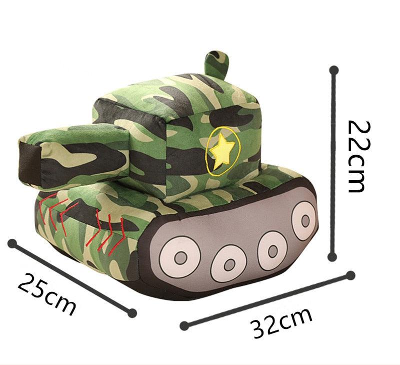 Funny Army Tank Plush Toy 8" Stuffed Toys Plushie Depot