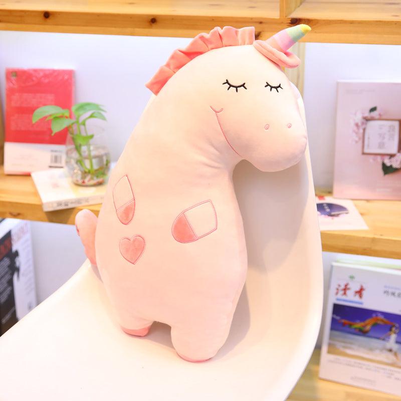 Cute Animals, Dinos, Unicorns and Hedgehog Plush Pillows Pink unicorn 20" / 50cm Plushie Depot
