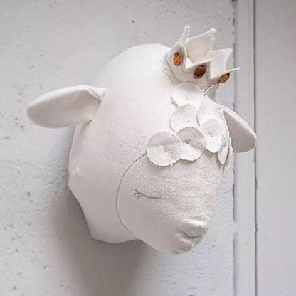 Nordic Plush Head 3D Stuffed Animal Heads Wall Decor - Plushie Depot