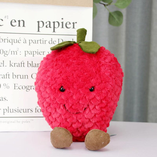 Creative and Funny Fruit and Vegetable Plush Toys (13 Different Types) Strawberry Plushie Depot