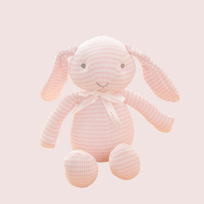 Knitted Baby Comfort Bunny Plushies Pink Plushie Depot