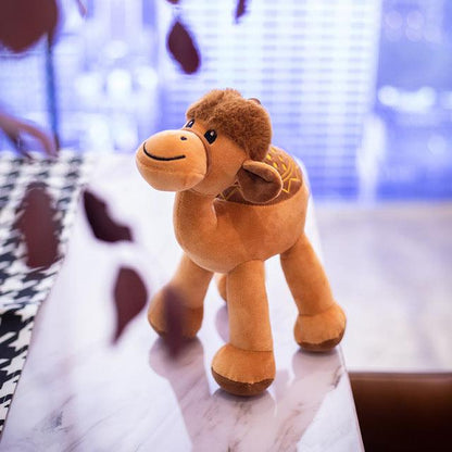 Adorable Camel Plush Toy 8" Yellow Stuffed Animals Plushie Depot