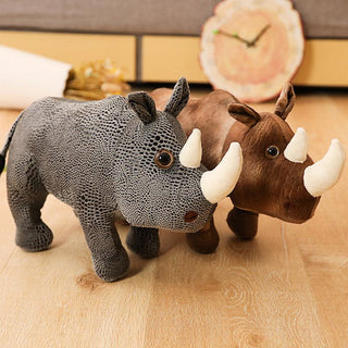 Lifelike Rhinoceros Plush Toys Plushie Depot