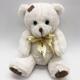 Kawaii Patch Teddy Bear Stuffed Animals White Plushie Depot