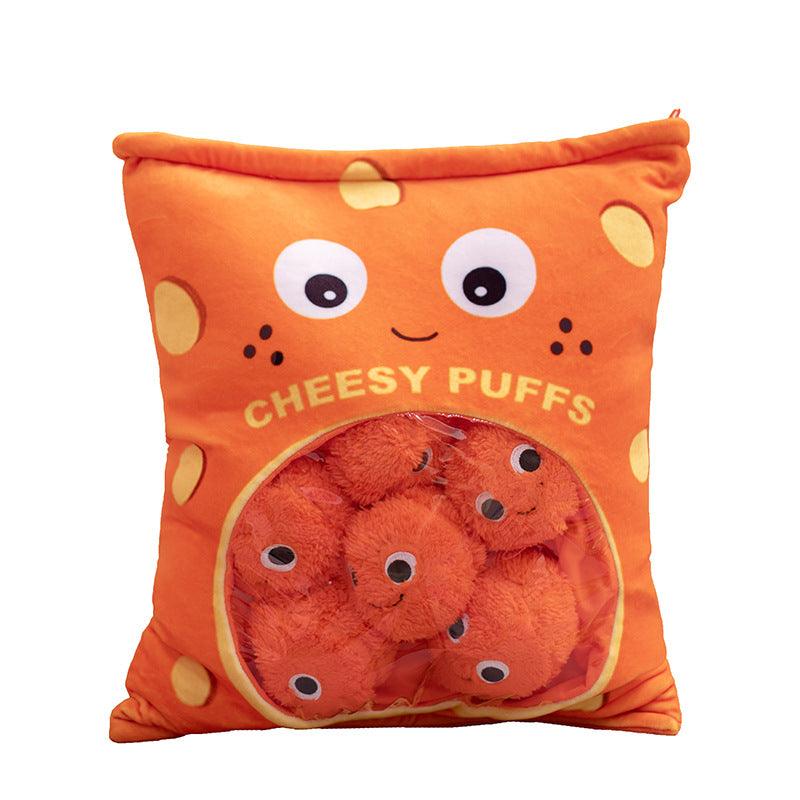 Cheesy Puffs Funny Snack Shaped Plush Toys (Whole Bag) Plushie Depot