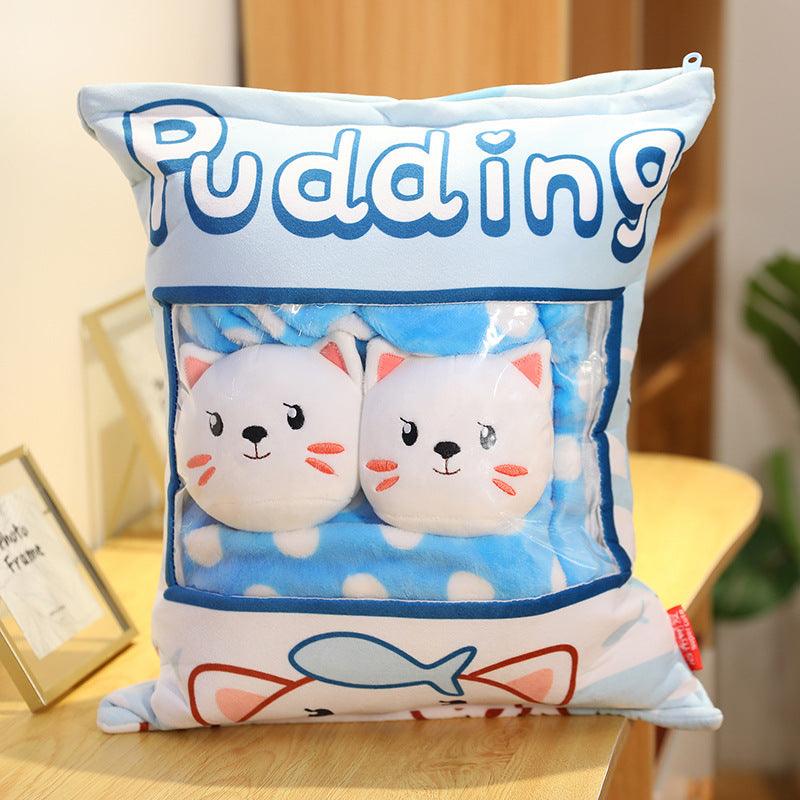 Kawaii Pudding Various Stuffed Plush Bags Cat Plushie Depot