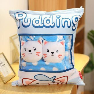 Kawaii Pudding Various Stuffed Plush Bags Cat - Plushie Depot