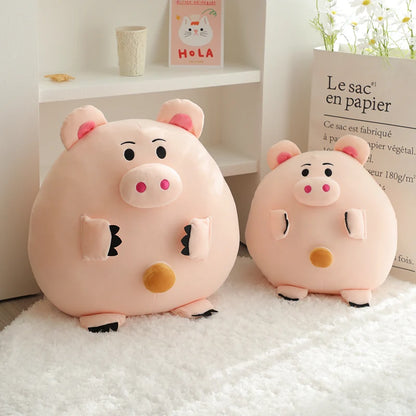 Big Belly Button Piggy Plushie 17" Pink Stuffed Animals - Plushie Depot