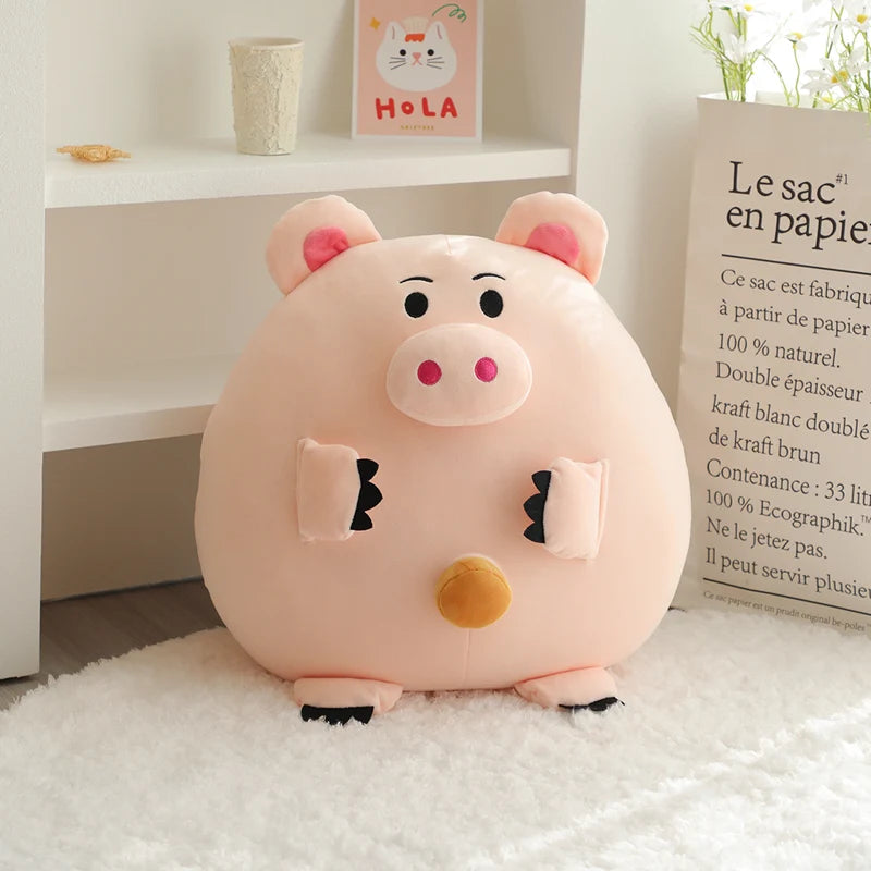 Big Belly Button Piggy Plushie 12" Pink Stuffed Animals - Plushie Depot