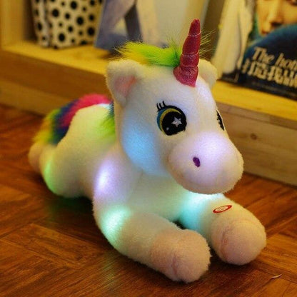 17" unicorn plush light up toys for Children White Stuffed Animals Plushie Depot