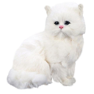 Realistic Cute Stuffed Plush White Persian Cats Toys White Plushie Depot