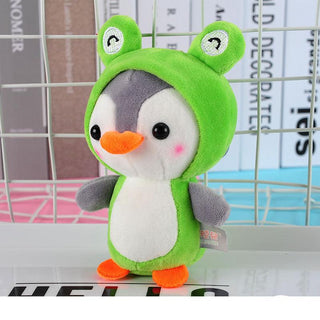 Cosplay Penguin Plush Animal Keychain Green 4" Plushie Depot