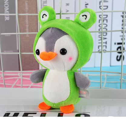 Cosplay Penguin Plush Animal Keychain Green 4" Stuffed Animals - Plushie Depot