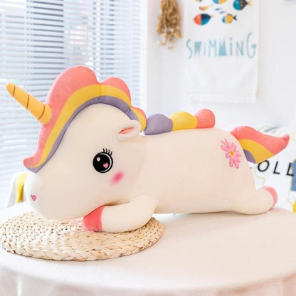Kawaii Plush Rainbow Unicorn Toy, Giant Stuffed Unicorn Plush for Kids White Plushie Depot