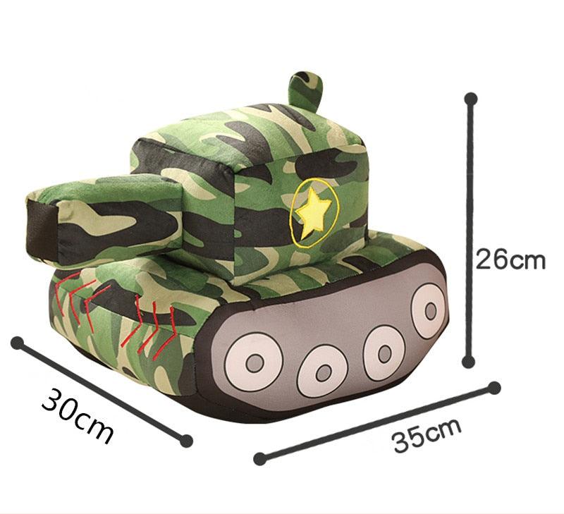Funny Army Tank Plush Toy 12" Stuffed Toys Plushie Depot