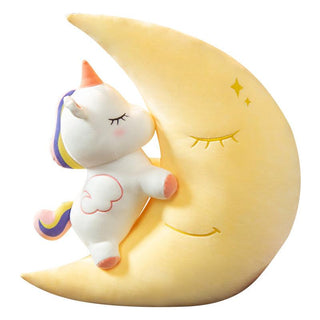 Cute Unicorn and Stuffed Moon Plush Toys Plushie Depot