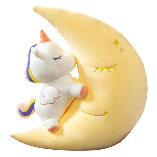 Cute Unicorn and Stuffed Moon Plush Toys Stress Toys Plushie Depot