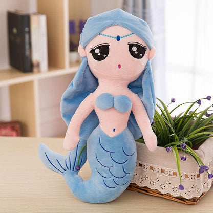 Mermaid Princess Plush Toy Doll Blue Plushie Depot